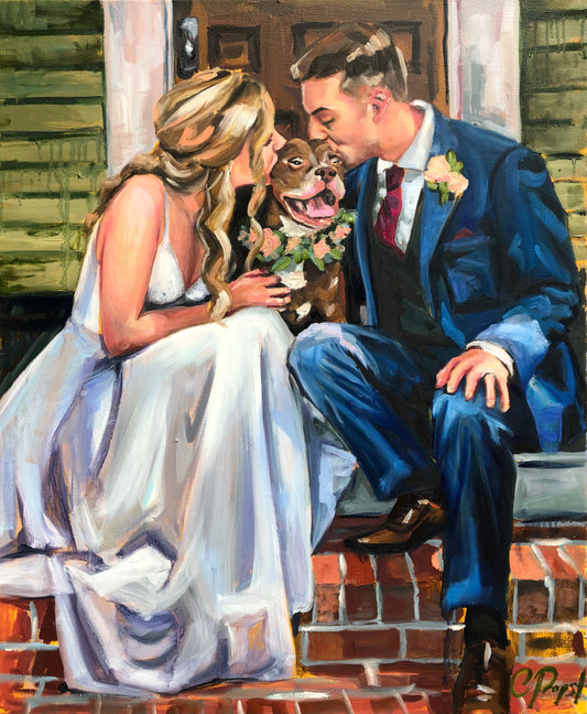 doug peterson wedding portrait 18x24 oil on canvas 2018 6